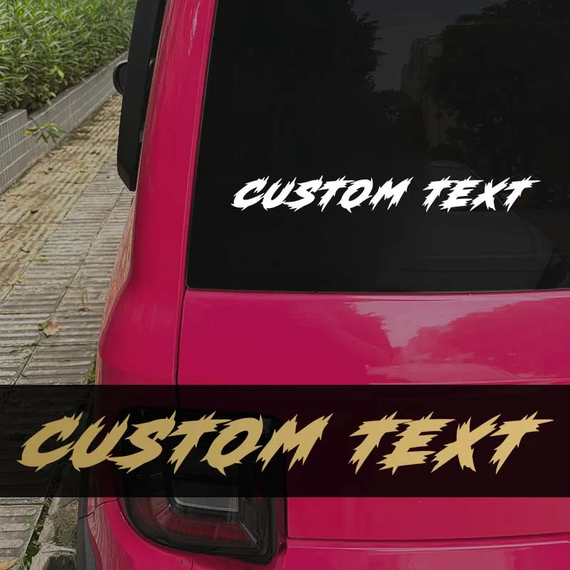 1 Stück Autoaufkleber, personalisierter, individueller Name, gezackter, zerrissener Rand, wasserfester Vinyl-Aufkleber für Auto, LKW, SUV, Fenster