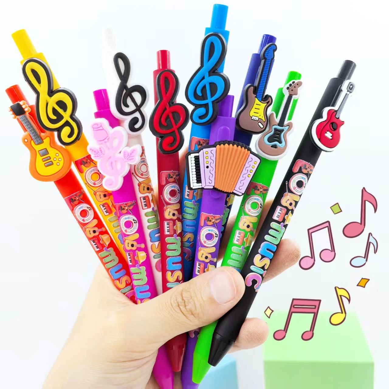 

10 шт., креативная музыкальная серия, шариковая ручка, шариковая ручка с принтом в форме инструмента, подарочная ручка для заметок