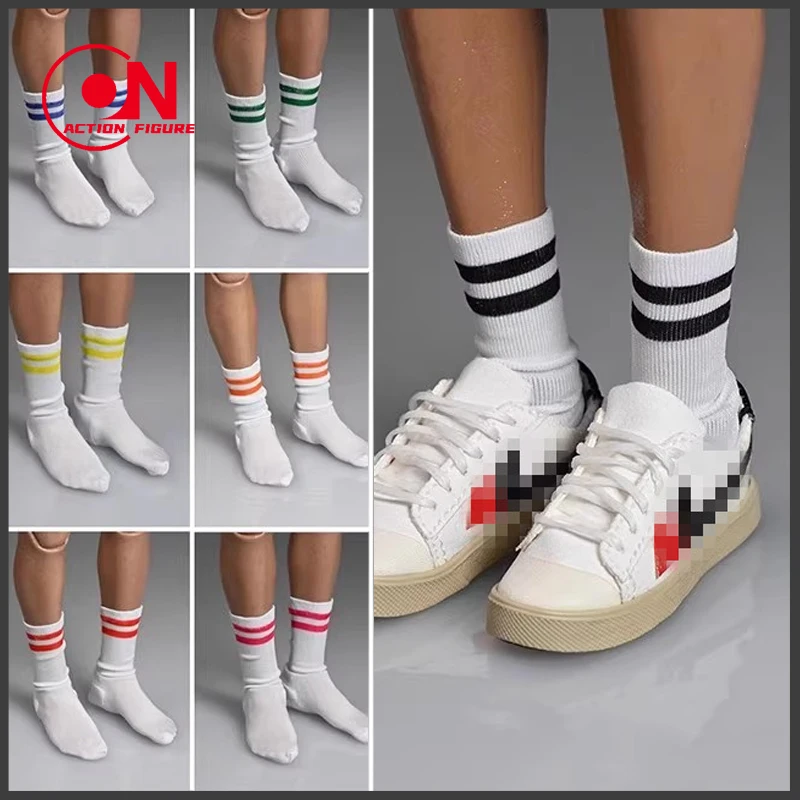 

1/6 Scale White Sports Socks Short Hose Socks Model Soldier Clothes Accessories Fit 12'' Male Female Action Figure Body
