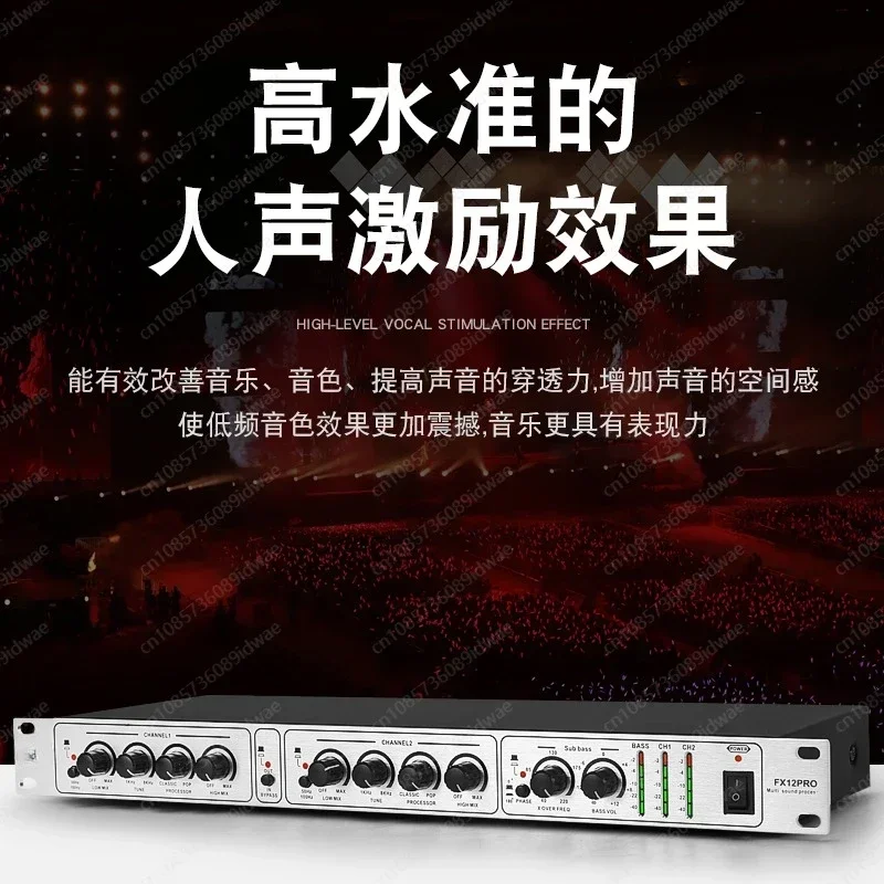 

FX12PRO Professional Vocal Effects with Independent Low Frequency Output Processor, Stage Performance KTV Audio Stimulator