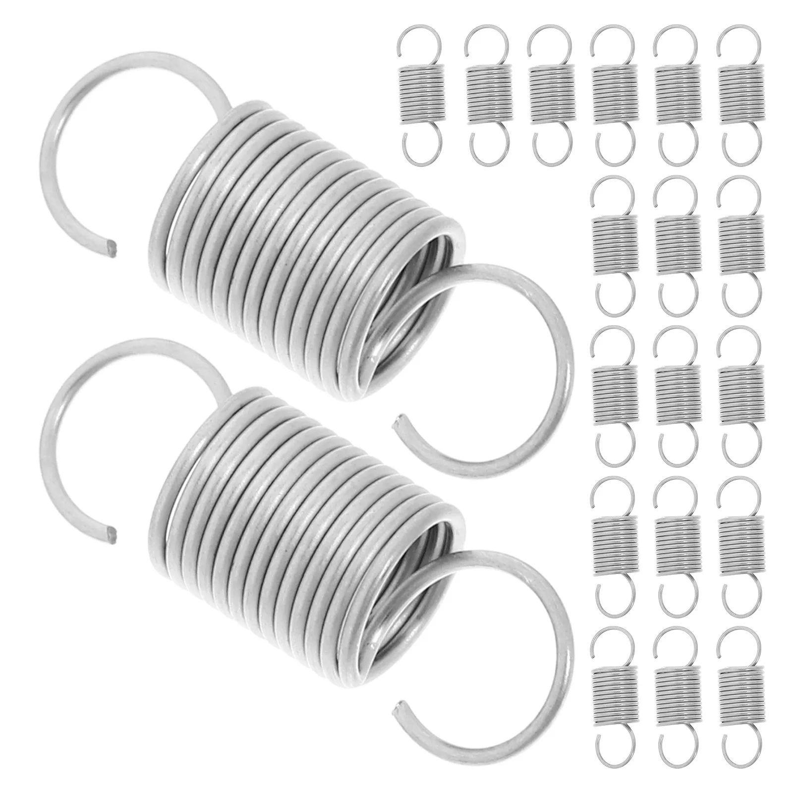 20Pcs Precision Stainless Steel Heavy Duty Extension Springs with Double Hooks for Boxing Bag Hanger Trampoline Springs Gym