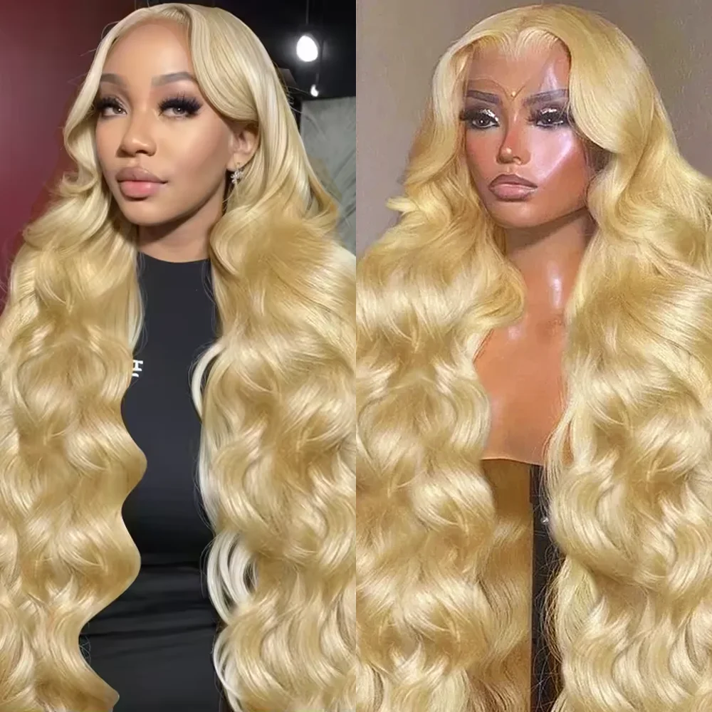 

52Inch 613 Body Wave Blonde 13x6 Hd Lace Frontal Human Hair Wig Brazilian Color Water Wave Lace Front Wig For Women 200% Density