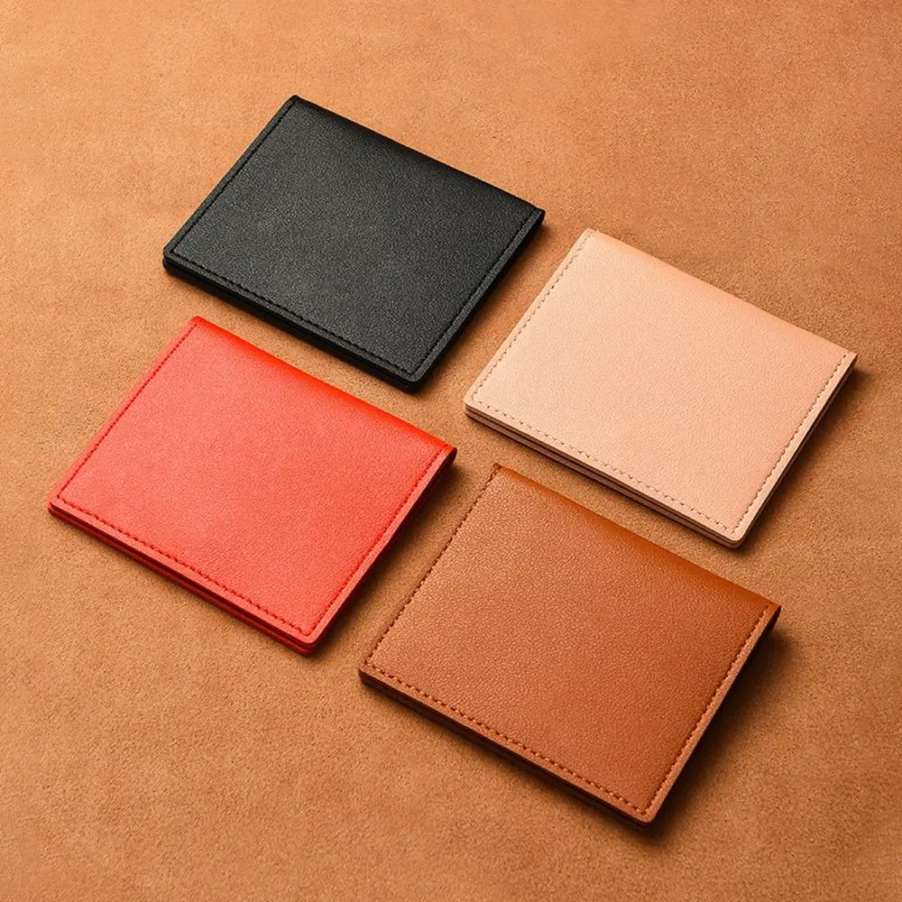 PU Leather Card Holders Slim And Compact Ultra Thin Bank ID Card Case Anti Demagnetization Short Driver's License Wallet