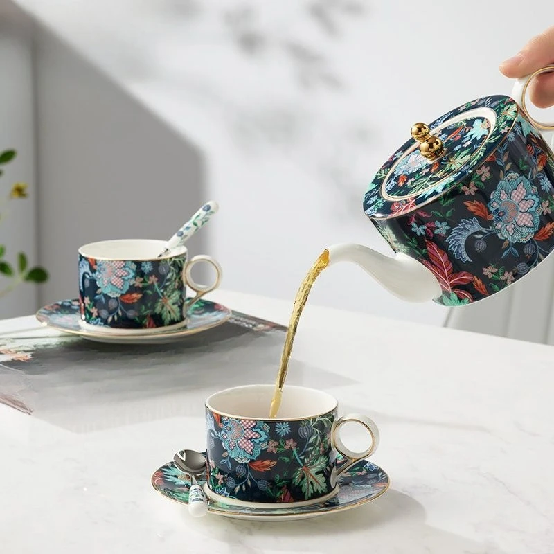 8-Head tea coffee set, ceramic tea set, coffee set, afternoon tea