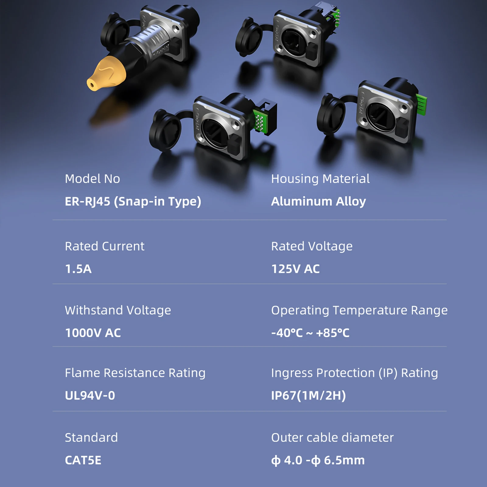 EW-RJ45 IP68 Waterproof Industrial Ethernet Connector Flange Mount RJ45 Plug Socket Outdoor LAN Network Cable Adapter