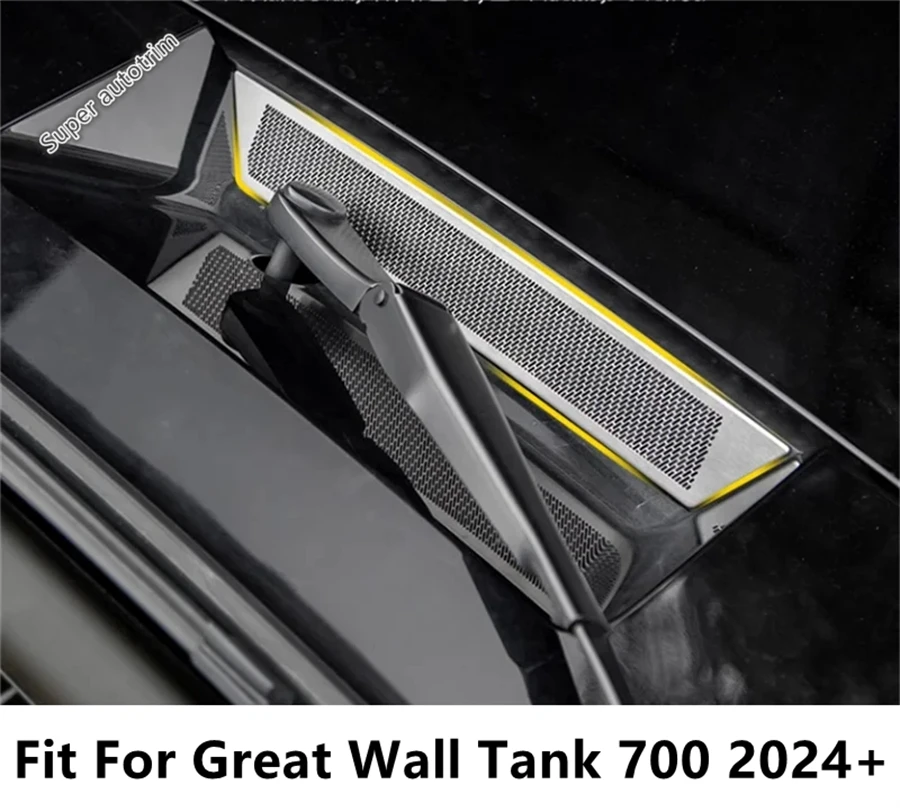 

Front Hood Dustproof Net Dust Horn Protective Cover Trim For Great Wall Tank 700 2024 2025 Stainless Steel Accessories Exterior