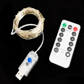 20~1m Switch USB Remote Control 8 Function Light Strip LED Fairy Light String Christmas…