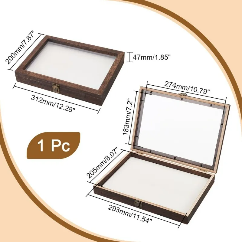 Shadow Box Display Case Shadow Frame Box Specimen Display Case Wood Memory Box for Specimen Home Collages Collections