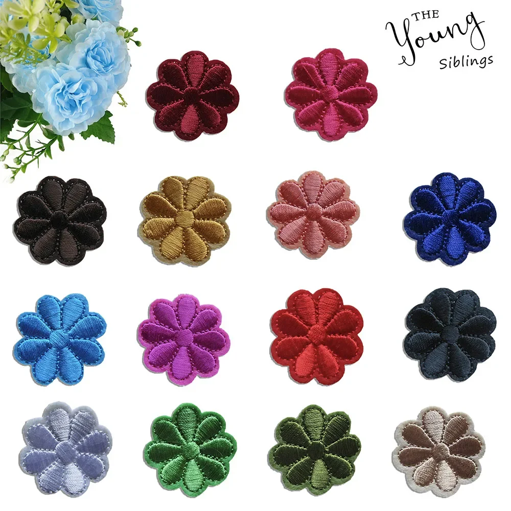 Single sale 1 pcs rotundity flower embroidery sewing DIY Hot melt adhesive ironing Repair the hole clothing patch