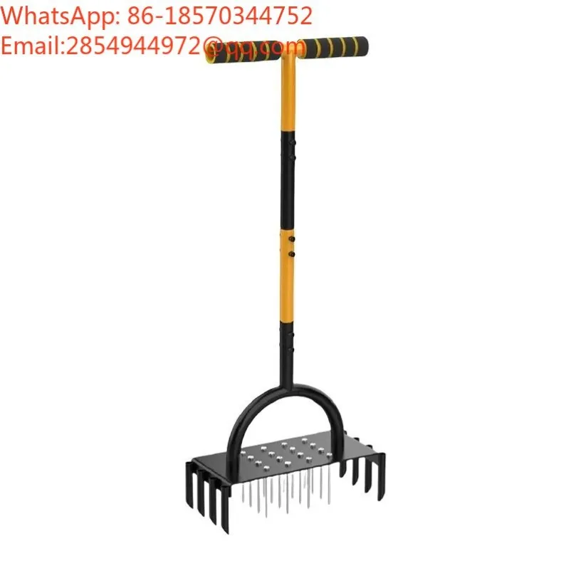2‑in‑1 Soil Loosener Puncher Manual Aerator Fertilizing Lawn Soil Digging Tool