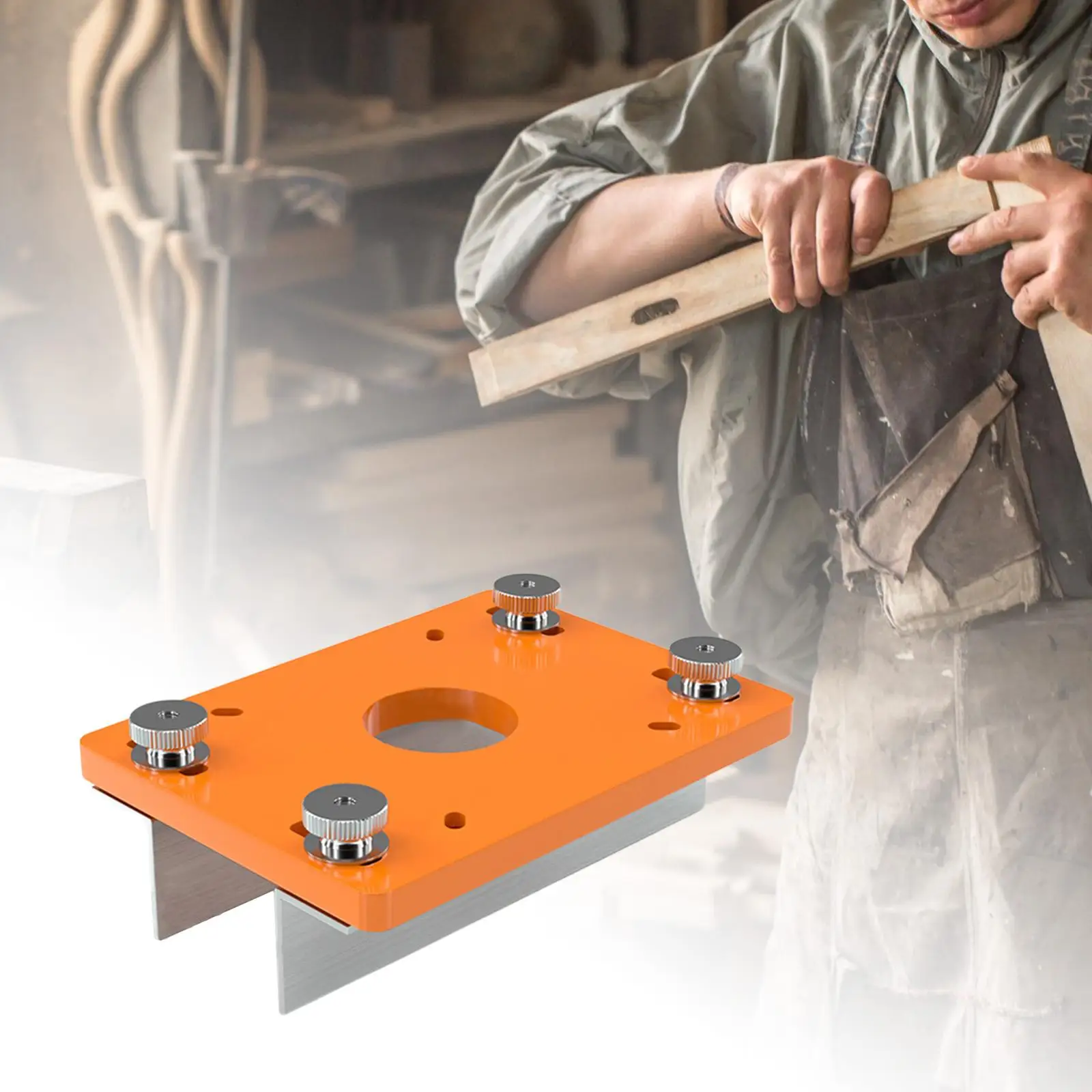 Wood Router Base, Adjustable Portable Groove Holder, Router Table Insert Plate for Cabinet DIY Wood Projects
