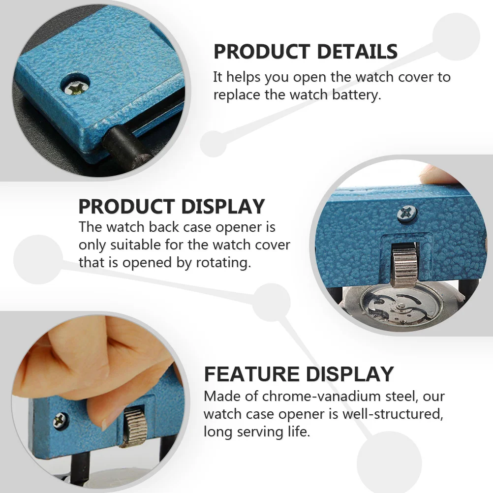 Watch Case Remover Tool Professional Grade Adjustable Opener for Watch Back Shell Opening and Maintenance Watchmaker Utility