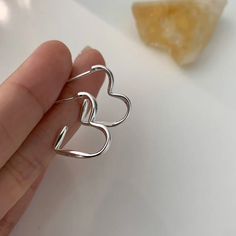 خمر الجوف الحب القلب الذهب هوب أقراط للنساء العصرية بسيطة سحر المجوهرات هدية 2026 #4