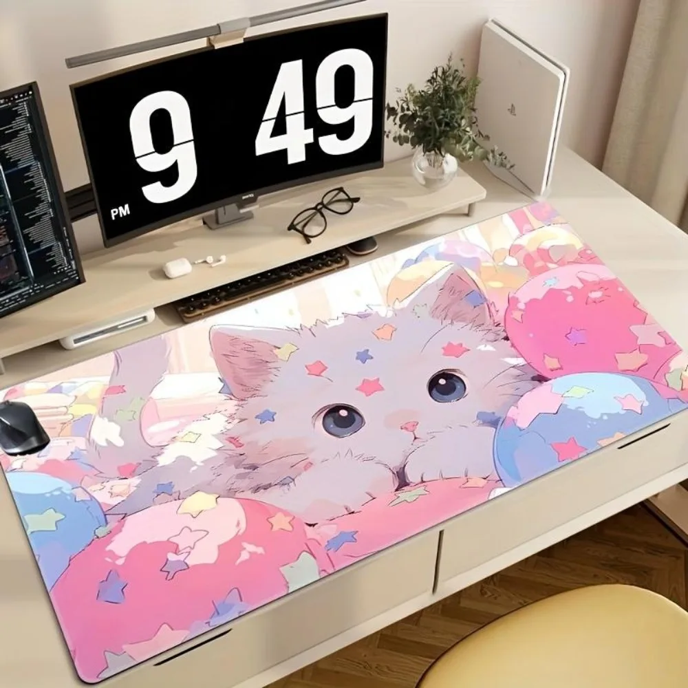 Tapis de souris gaming à motif chat mignon