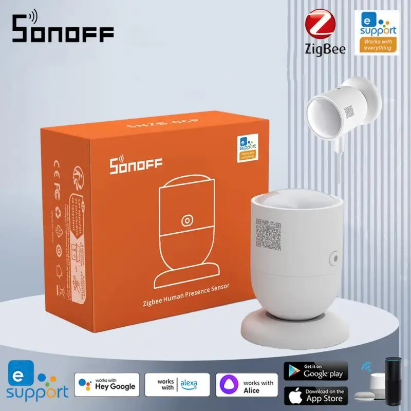 

SONOFF SNZB-06P Zigbee Human Presence Sensor 5.8GHz Microwave Radar Smart Home Automation Works With Google Alexa ZB Bridge-P