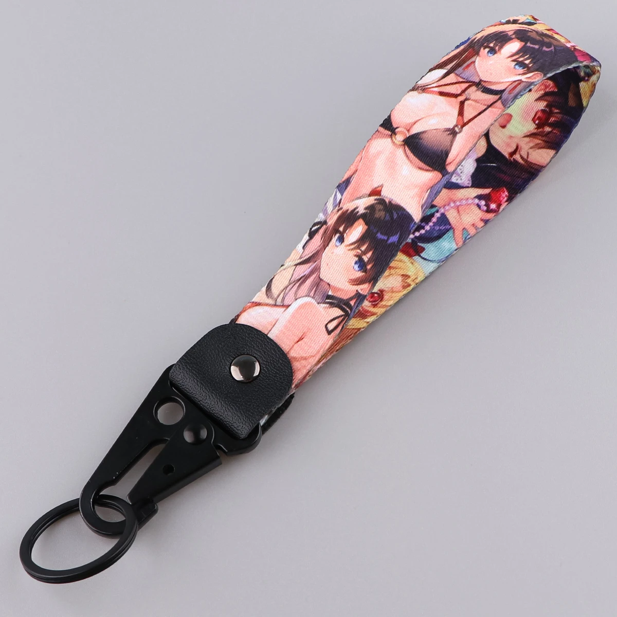 Short Phone Rope Wrist Strap Anime Lanyard for Keys Bracelet Key Ring Holder Car Motorcycle Keychain Accessories