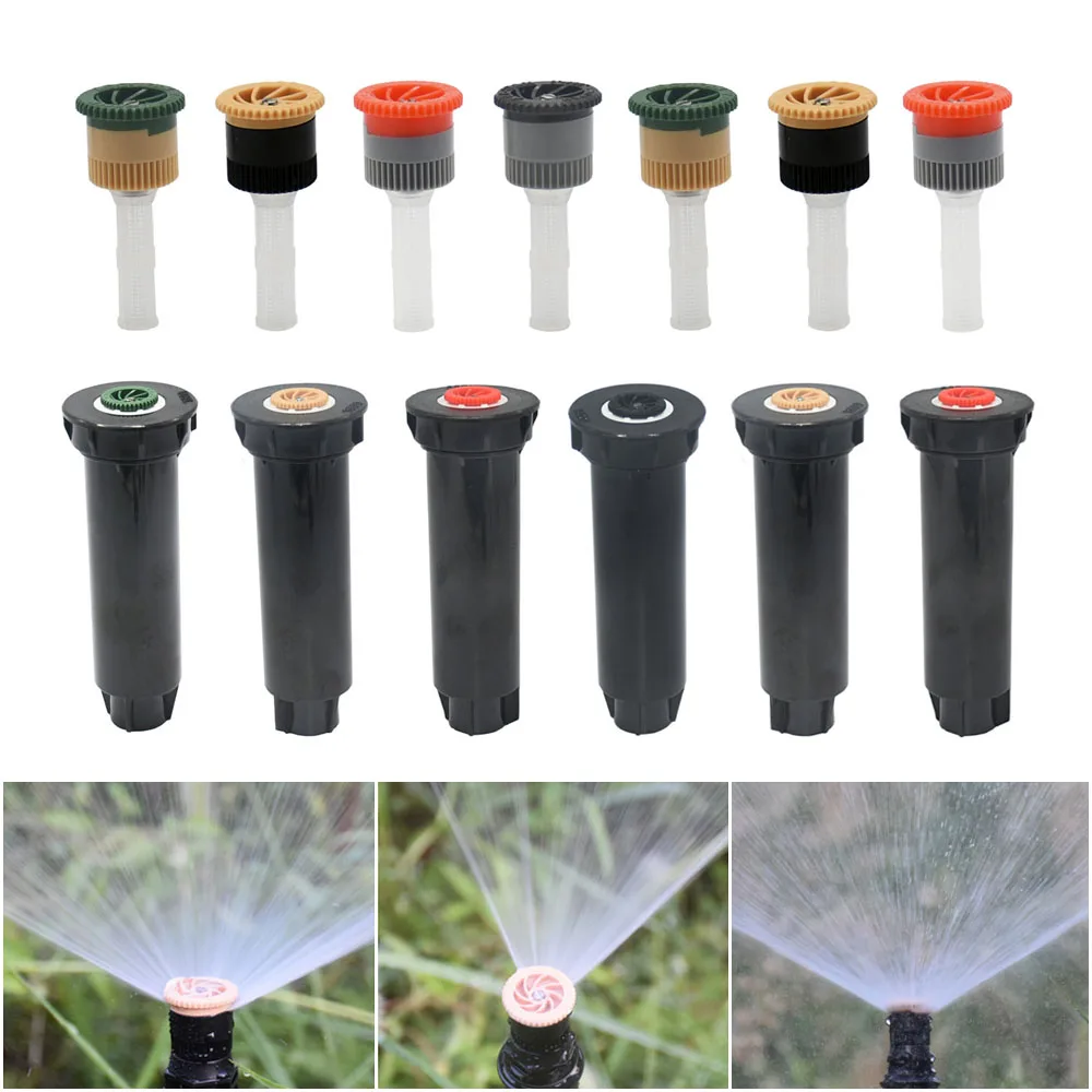 Irrigation Pop-up Sprinklers Replacement Scattering Nozzles 0~360 Degree Adjustable Garden Park Farm Grass Lawn Crops Watering