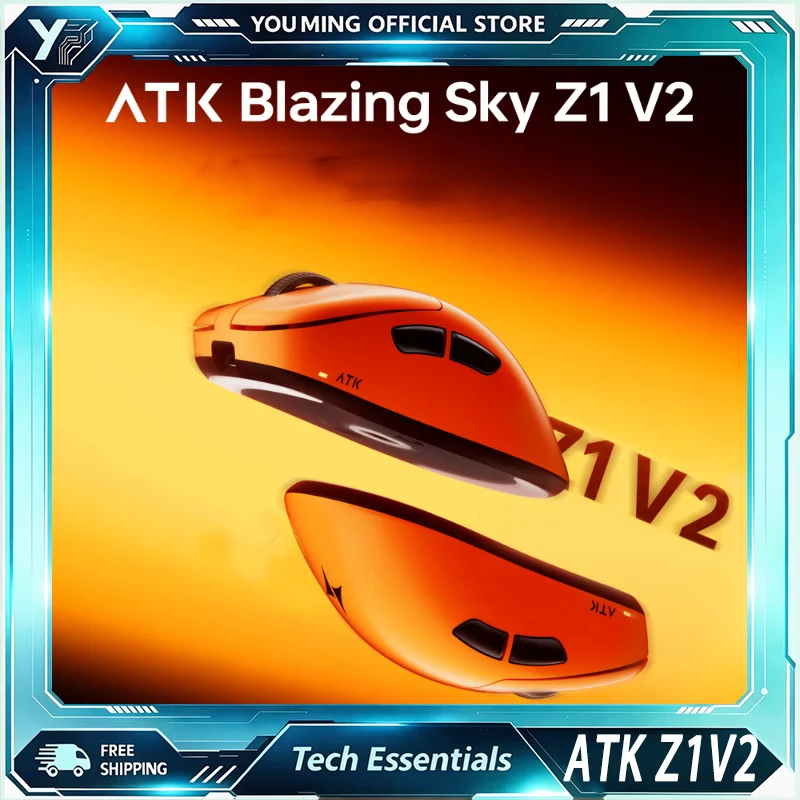 ATK Z1 V2 Ultimate Wireless Gaming Mouse Ultra‑Lightweight Tri‑Mode PAW3950 Sensor Ergonomic Mice For PC Laptop Esports Gamer