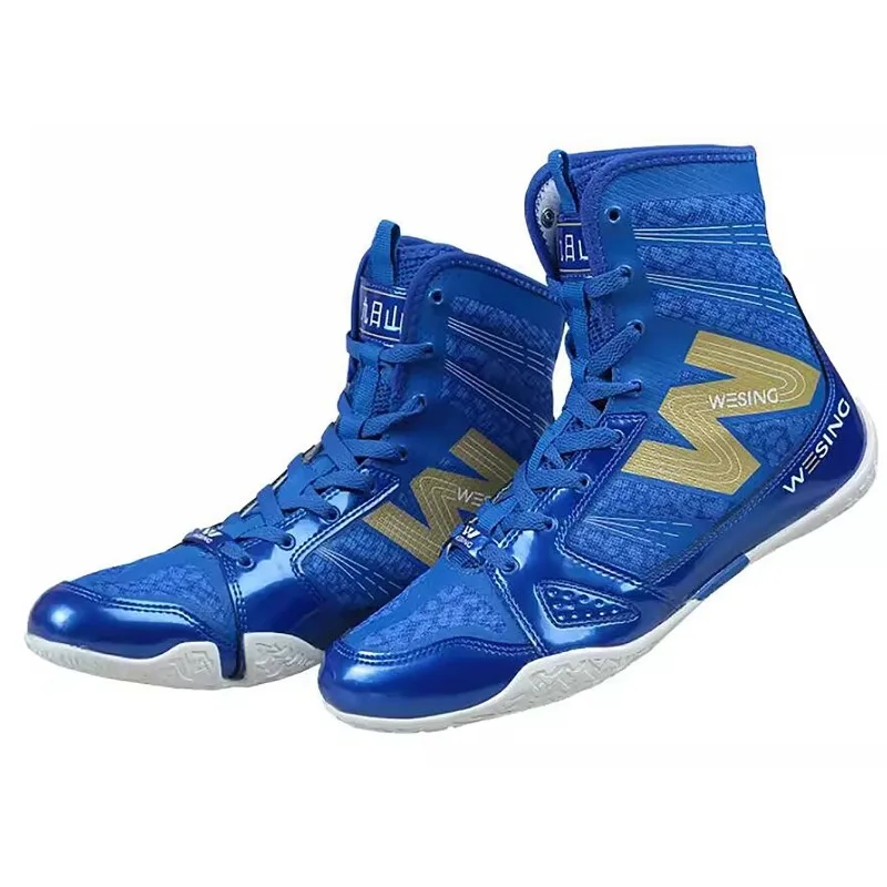 Professional Wrestling Shoes for Men Women Red Blue Boxing Shoes Couples Breathable Fighting Shoe Unisex Wearable Training Shoes