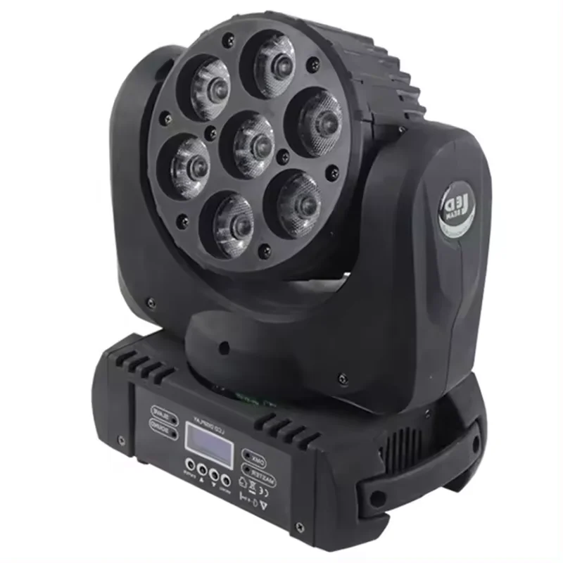 Imagem -03 - Zoom Wash Led Beam Moving Head Luz de Boate Dmx Party Light Disco dj Wedding Stage Effect Light Stage Show Light 7x12w