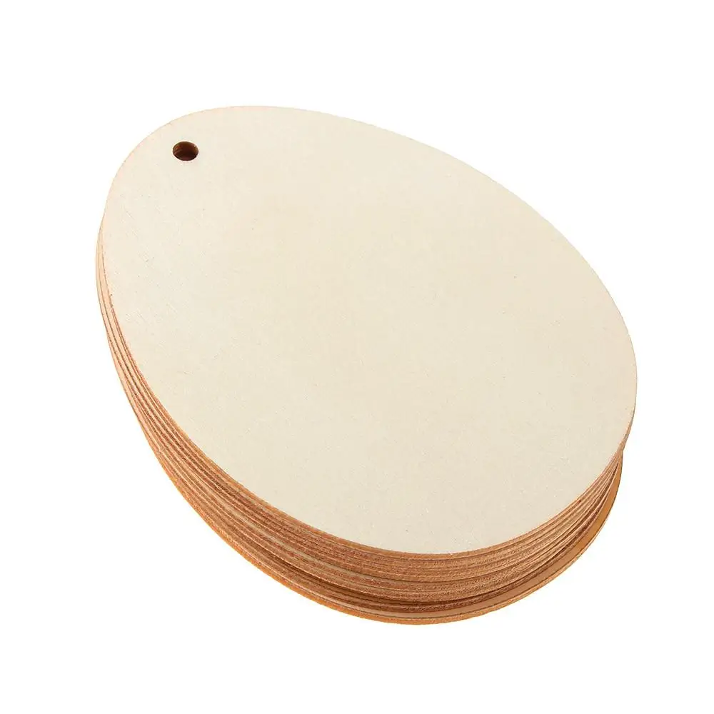 10/25/50 szt. Wesołych świąt wielkanocnych jajka rysowanie drewniany wielkanocne dekoracje do dekoracji drewna Graffiti wiszące ozdoby