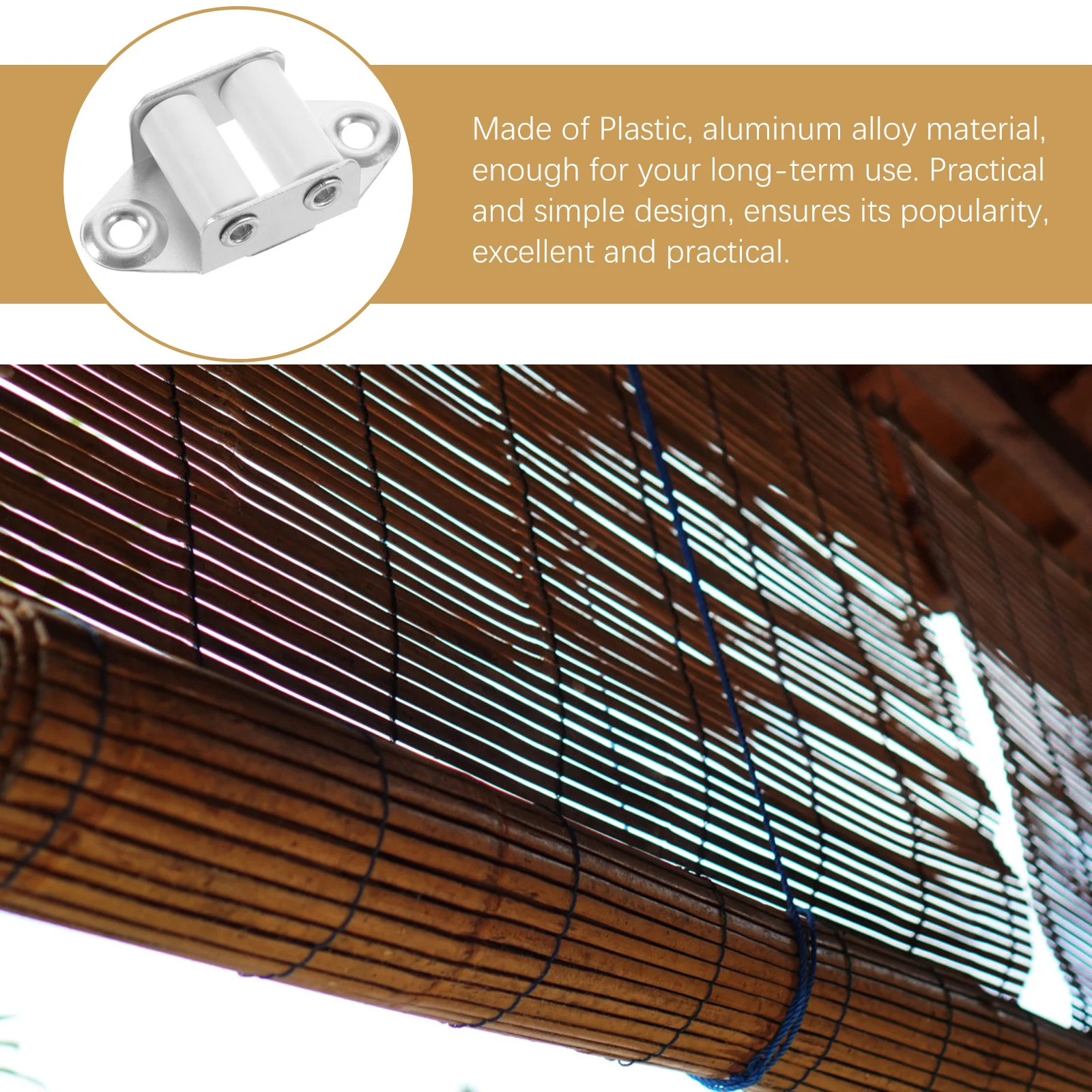 

6Pcs Roller Shades Mounting Aluminum Alloy Guides Plastic Webbing Protector Accessories for Long-Term Use