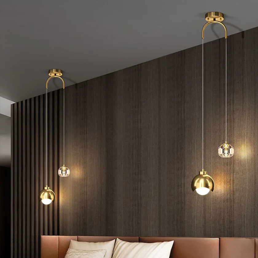 Modern Led Pendant Lighting for Bedroom Bedside Hotel Hanging Lamp Decoration Chandeliers Entrance Nordic Ceiling Lights Home