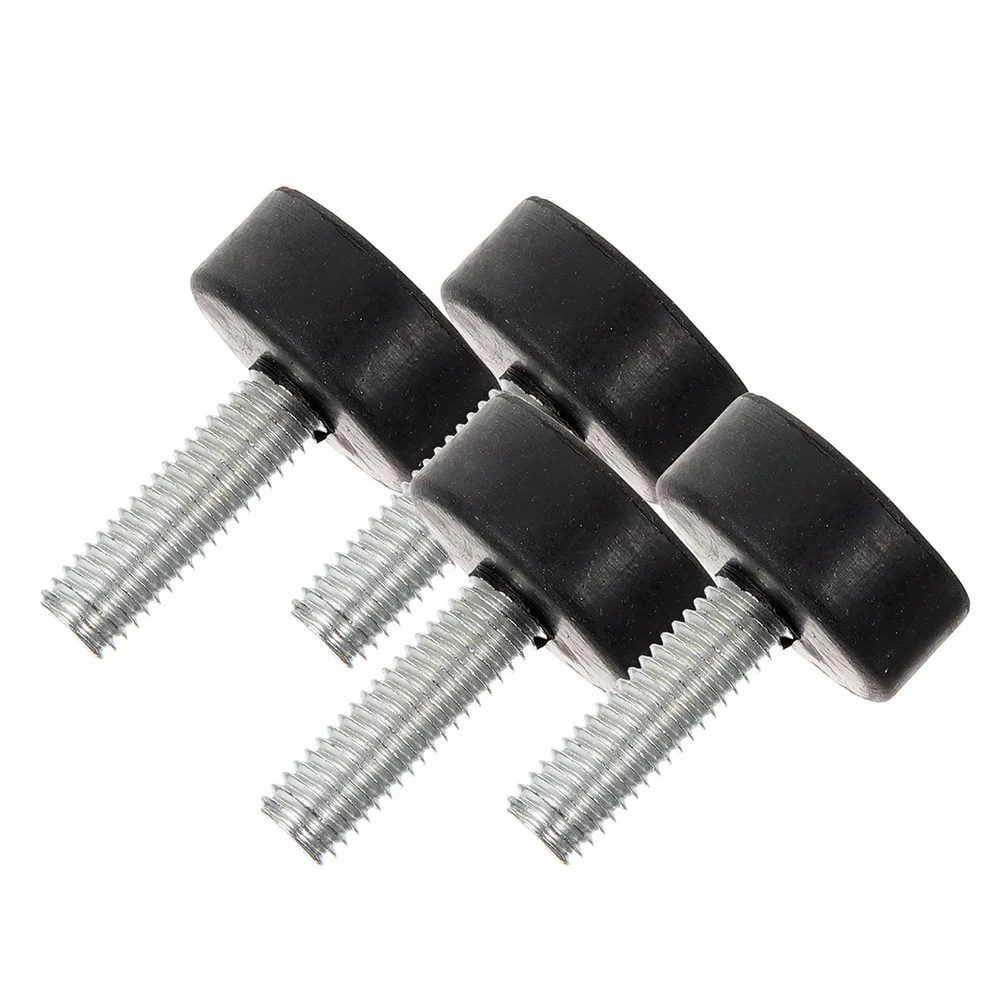 4 Pcs Table Legs Feet Screw on Adjustable for Furniture Leveling Screws Levelers Rubber Iron Anti Skid Pads