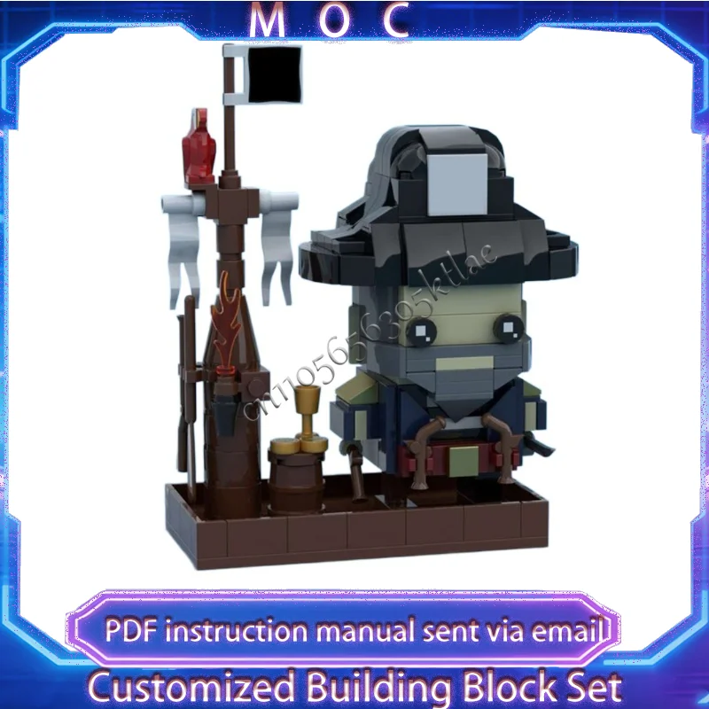 259 Parts Customized MOC Pirate Series Raft Puppet Model Technology DIY Puzzle Assembly Puzzle Creative For Children Toys Gifts