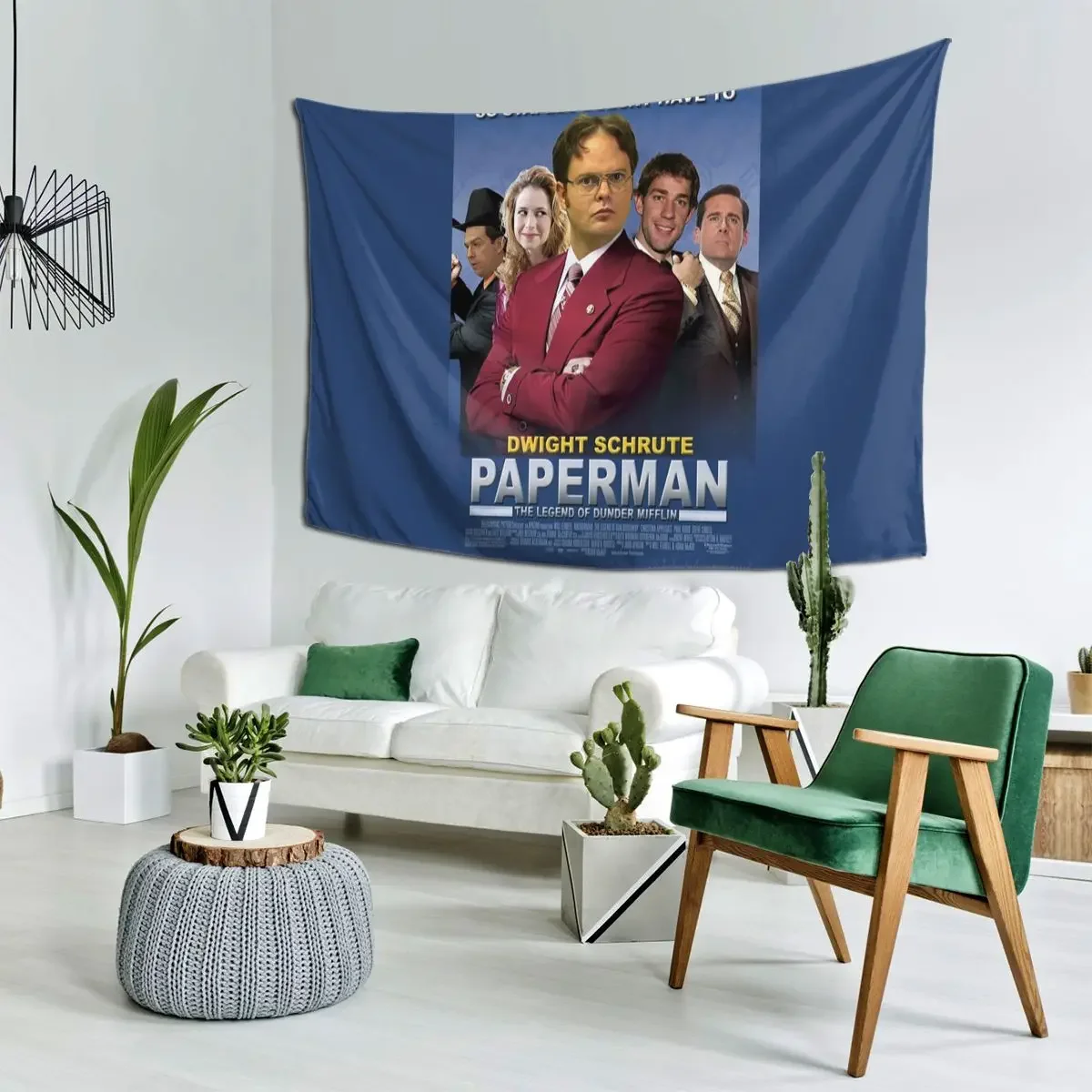 Dwight Schrute - Paperman Tapestry Art Wall Hanging Aesthetic Home Decor Tapestries for Living Room Bedroom Dorm Room