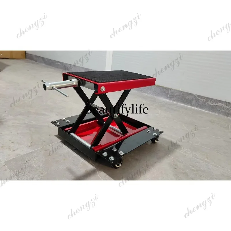 

ASMT Motorcycle Car Lifting Table Trolley Lift Tool Non Slip Strong Durable Full Set Bracket Repair Table