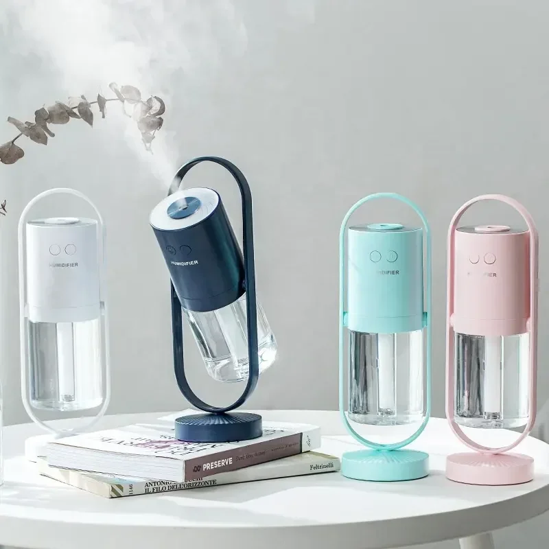 Rotatable USB Personal Desktop 200ml Small Cool Mist Humidifier Night Light 2 Mist Modes Whisper Humidifier For Baby Bedroom