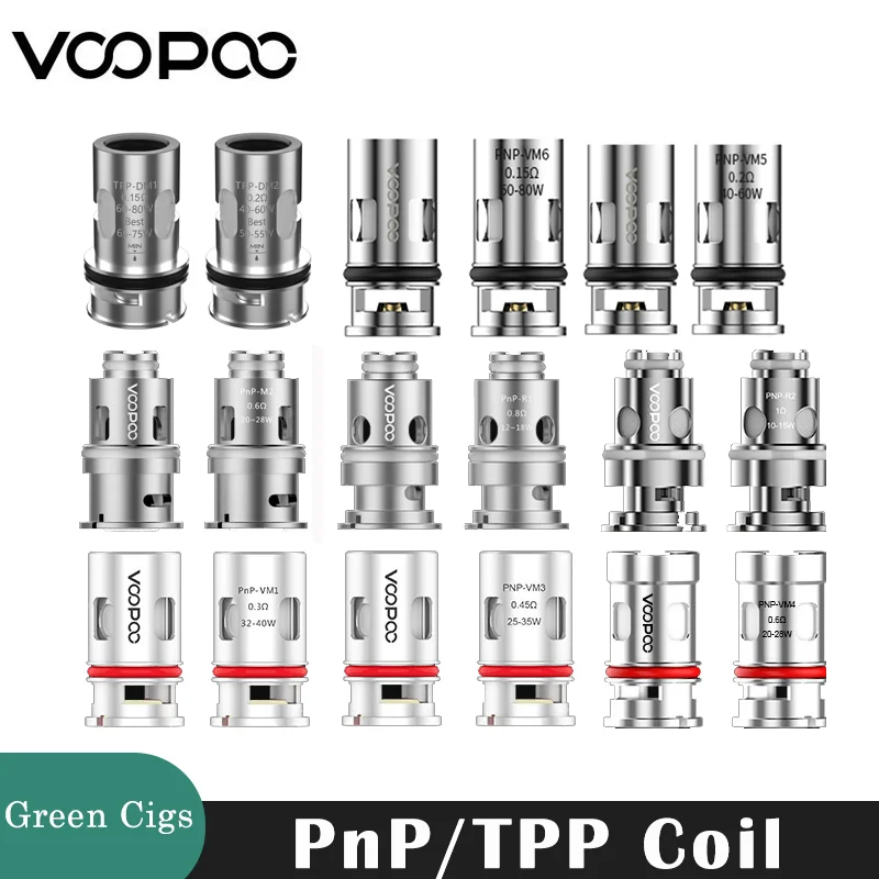 Original VOOPOO PnP Coil Vaporizer VM1/VM3/VM4/VM5/VM6/R1 for  Drag X/S/VINCI 2/VINCI 3/Drag H40/Argus Pro/Drag E60/H80S Kit