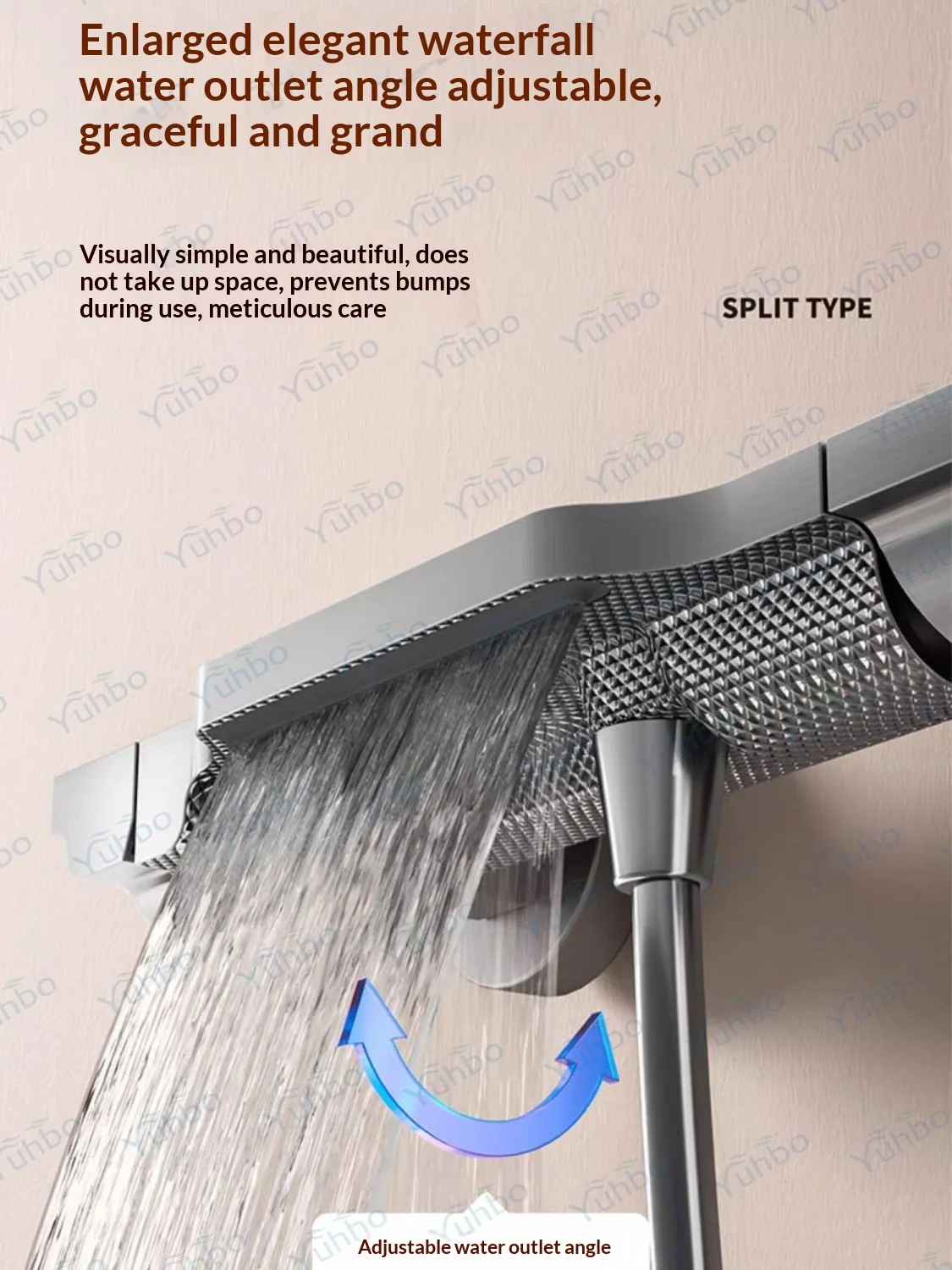Minimalist Waterfall Faucet, Bathroom Hot and Cold Water Faucet, Multi-Functional Simple Shower Head, Bathing Shower Faucet