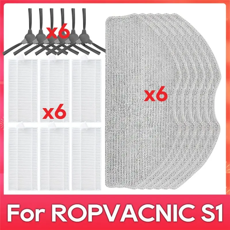 

Новый комплект запасных частей для роботов-пылесосов ROPVACNIC S1 / Tipdiy G90 / Betboyles V75S / VIPSUN Z1: боковая щетка, фильтр, насадка для влажной уборки