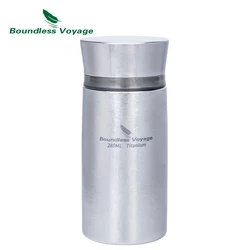 Boundless Voyage Titanium Vacuum Flask Insulated Bottle Portable Car Travel Coffee Tea Cup 280ml, Keeps Hot or Cold Ti3014D