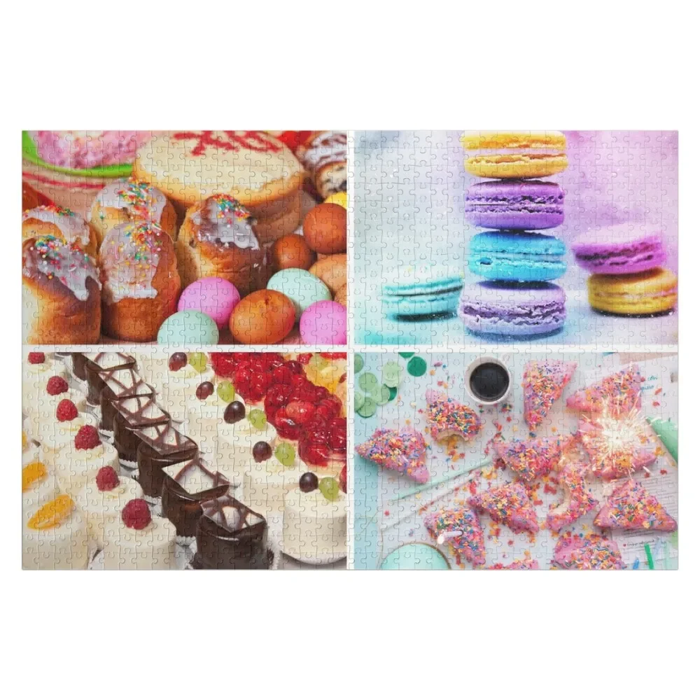 

Four Baking Scenes Jigsaw Puzzle Personalized Wooden Name Adult Wooden Puzzle