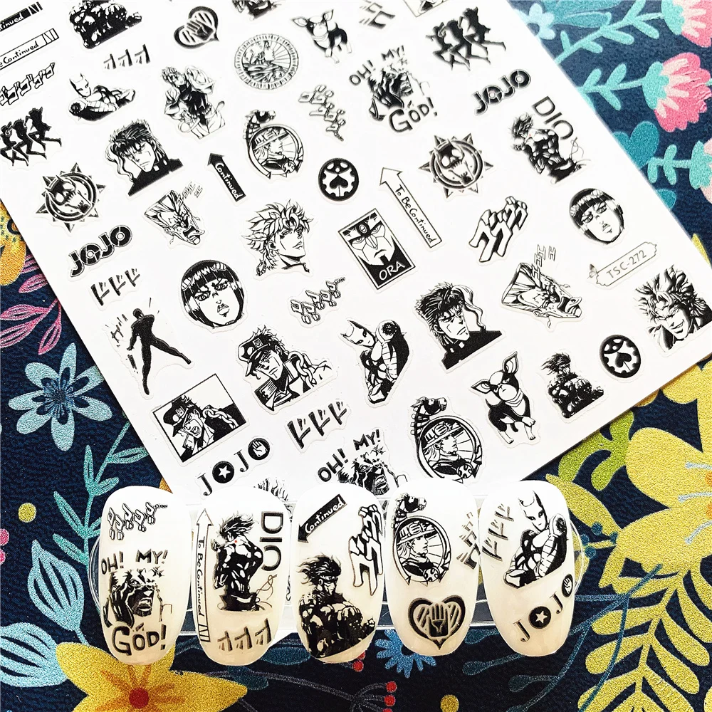 Newest TSC-272  JOJO sereis 3d nail art sticker nail decal stamping export japan designs rhinestones  decorations