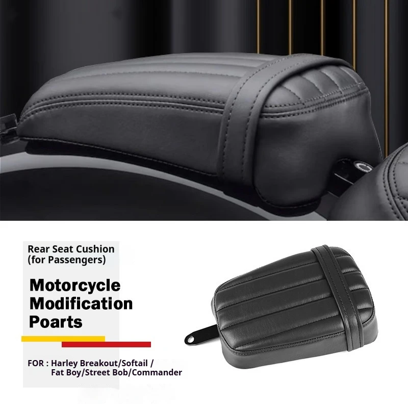 For Harley Softail Street Bob Passenger Seat Thickened Pillion Pad 2018-2025 No-Drill Accesorios Moto