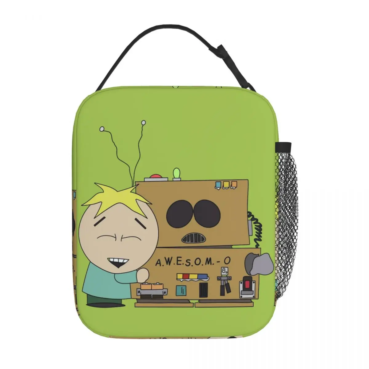 souths-parks-my-robot-friend-lunch-bag-cooler-refeicao-recipiente-manteigas-stotch-grande-tote-lunch-box-para-homens-mulheres-escritorio-ao-ar-livre