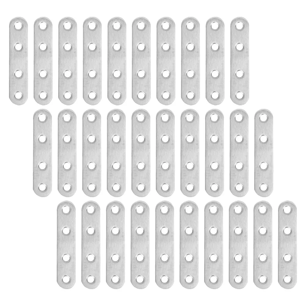 

40 Pcs Stainless Steel Corner Braces Flat Metal Brackets Shelf Supports Mending Plates Heavy Duty Right for Furniture