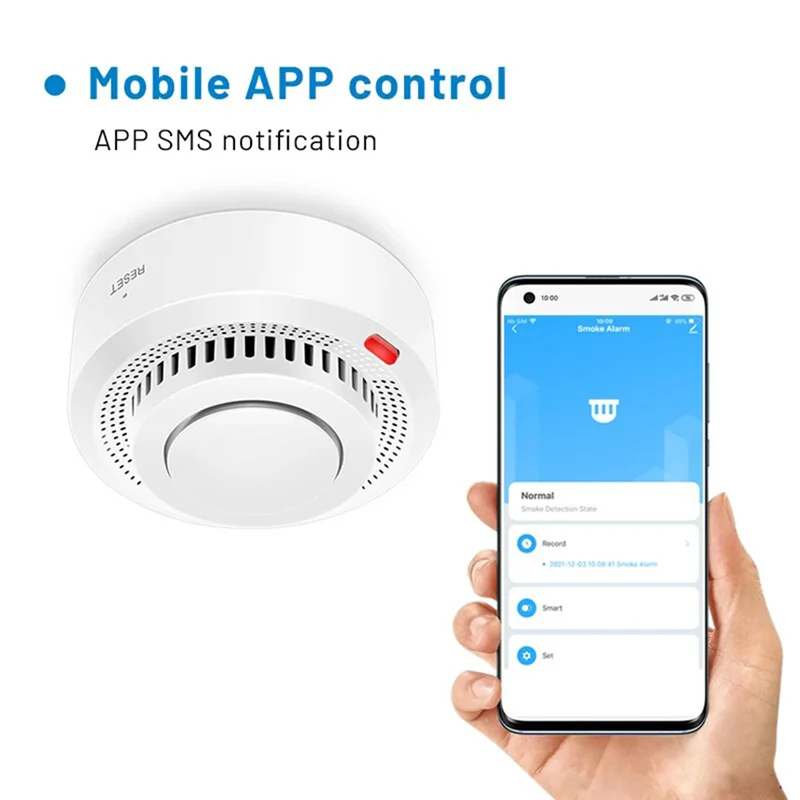 

B24B Tuya Wi-Fi детектор дыма коптильня комбинированная пожарная сигнализация домашняя система безопасности пожарный 1 шт.