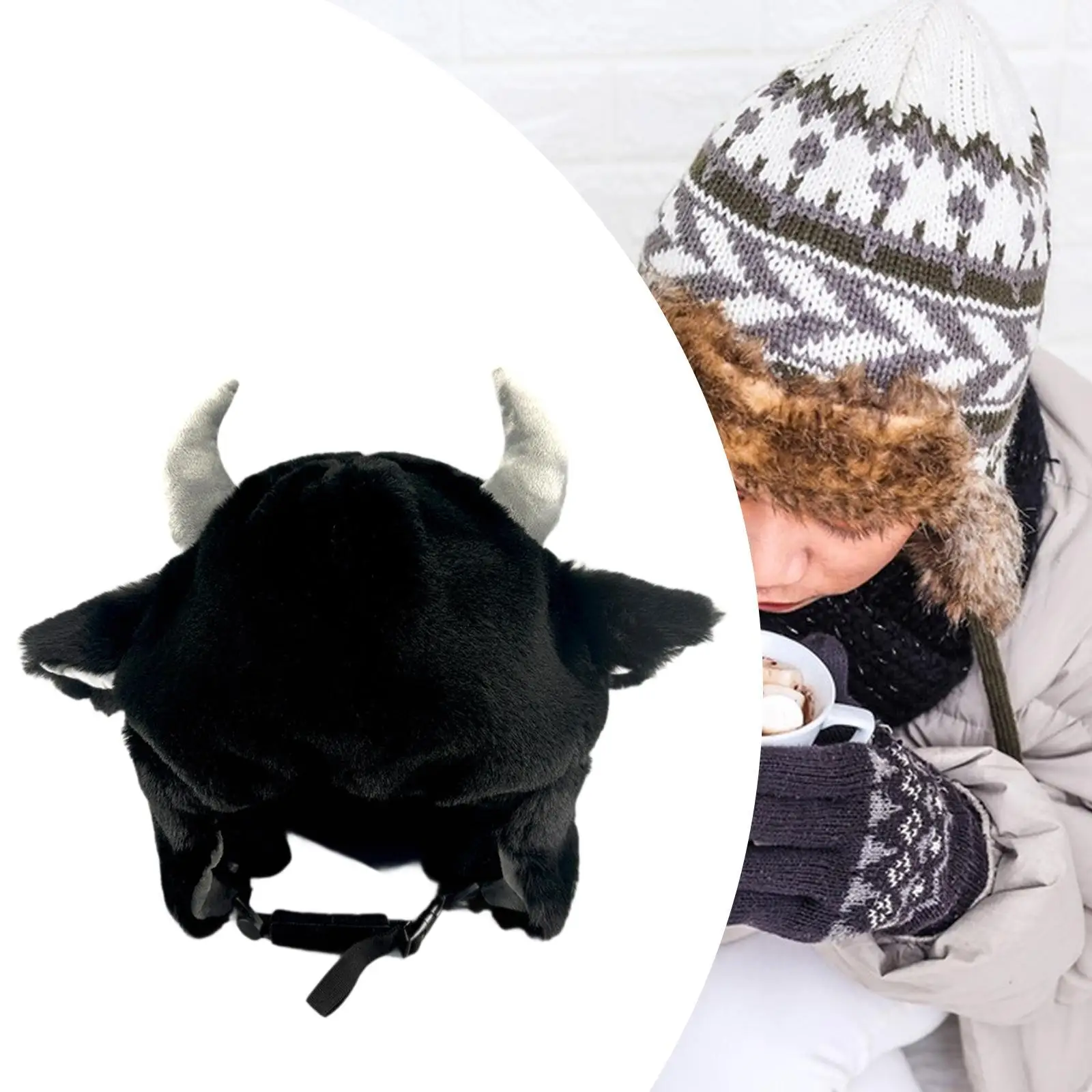 

Snow Ski Helmet Cover Helmet Decor Adjustable Birthday Gift Sports Portable
