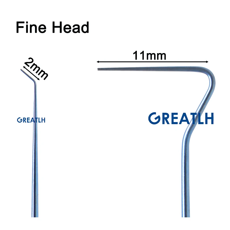 GREATLH Ophthalmic Tweezer Forceps Titanium Flap Lifter Spatula Fine Head Non-slip Handle Ophthalmic Instrument Double Eyelid