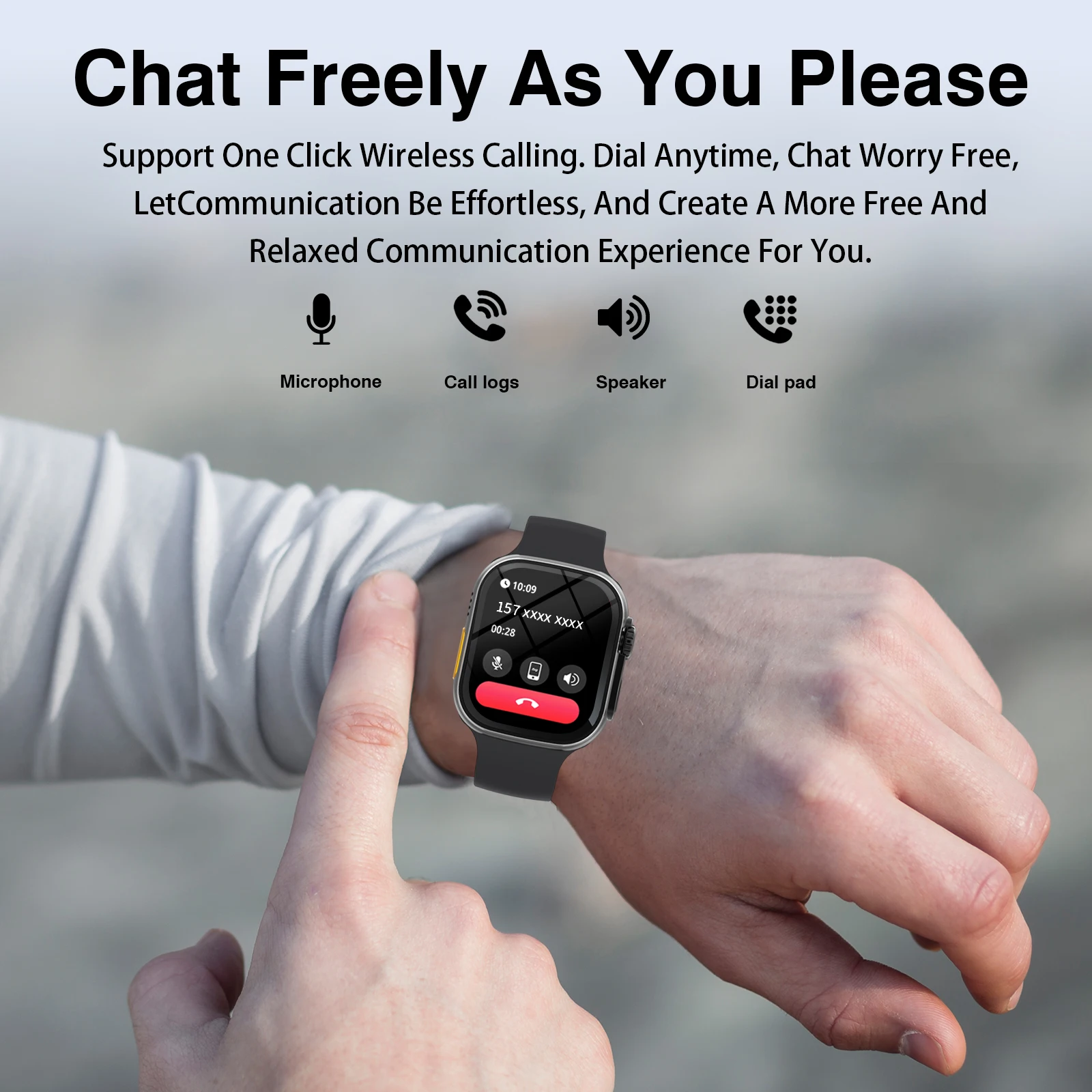 2025 New Smart Watch, Outdoor Sports and Fitness Tracker, Bluetooth Calling, Message Notifications, Suitable for Men and Women