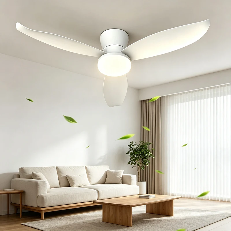 Cool Ceiling Fan LED Light Modern with Remote Control Energy Saving Household Electric Fan Summer Circulation Ventilation Fan