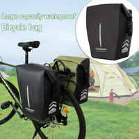 Mountain Bicycle Bag & 100% Fully Waterproof 18L Big Bike Bag Capacity Multifunctional Rear Rack Pannier Bag Cycling Equipment