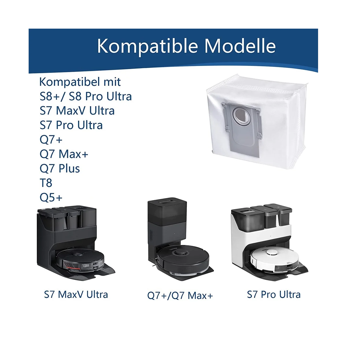 Мешки для пылесоса для S8 + S8 Pro Ultra S7 MaxV Ultra S7 Pro Ultra + Max + T8 Q5 + G10S G10S PRO