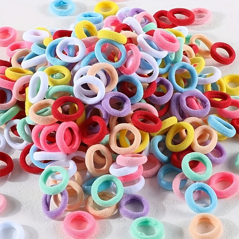 300pcs Colorful Basic Hair Ties and Curlers, including Ponytail Clips and Patience Rubber Bands for Everyday Use