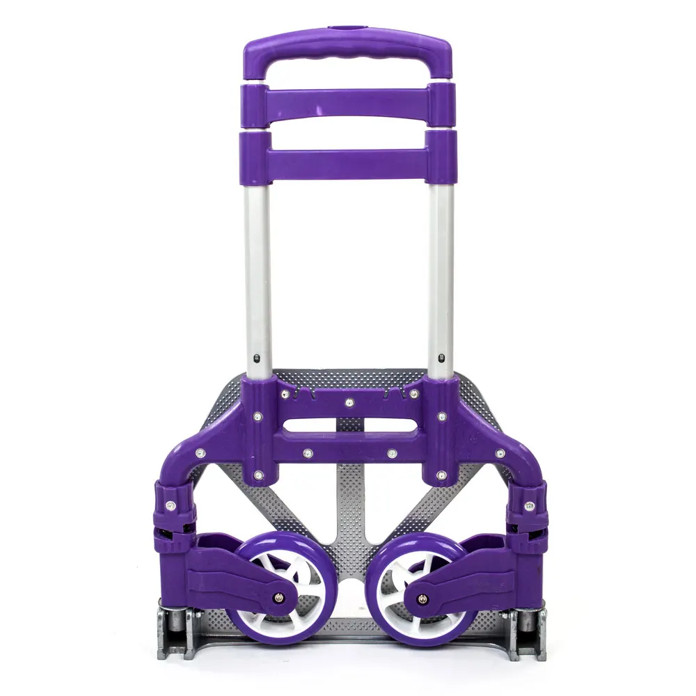 Folding Hand Truck Aluminum Portable Folding Hand Cart 165lbs Capacity Hand Cart and Dolly Ideal for Home  Auto Office Travel